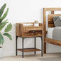 Mesita de Noche con cajón 2 pcs Madera vieja 40 x 29 x 60 cm