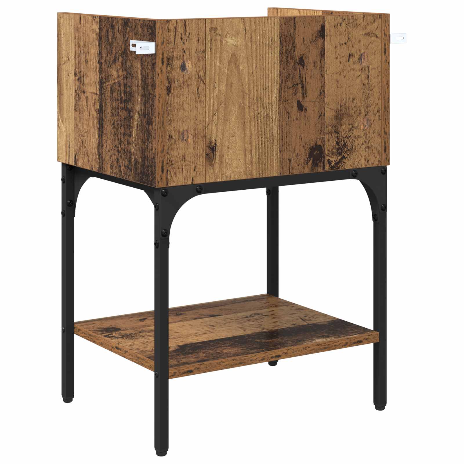 Mesita de Noche con cajón 2 pcs Madera vieja 40 x 29 x 60 cm