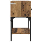 Mesita de Noche con cajón 2 pcs Madera vieja 40 x 29 x 60 cm