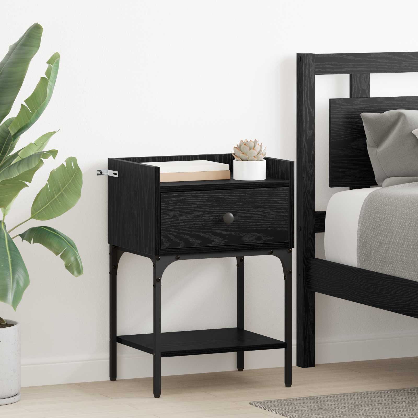 Nightstand with Drawer 2 pcs Old Wood 40 x 29 x 60 cm