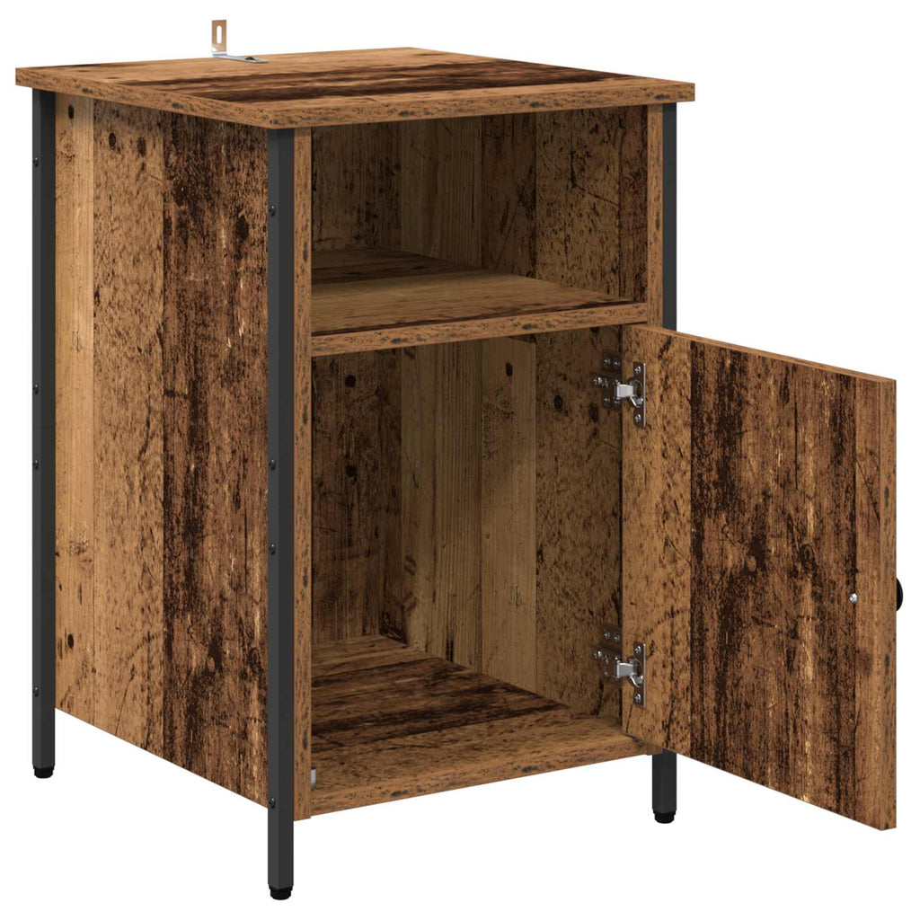 Armario de Noche 2 pcs Madera vieja 40 x 42 x 60 cm