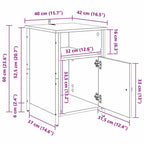 Armario de Noche 2 pcs Madera vieja 40 x 42 x 60 cm