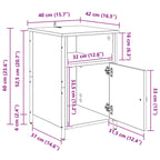 Armario de Noche 2 pcs Madera vieja 40 x 42 x 60 cm