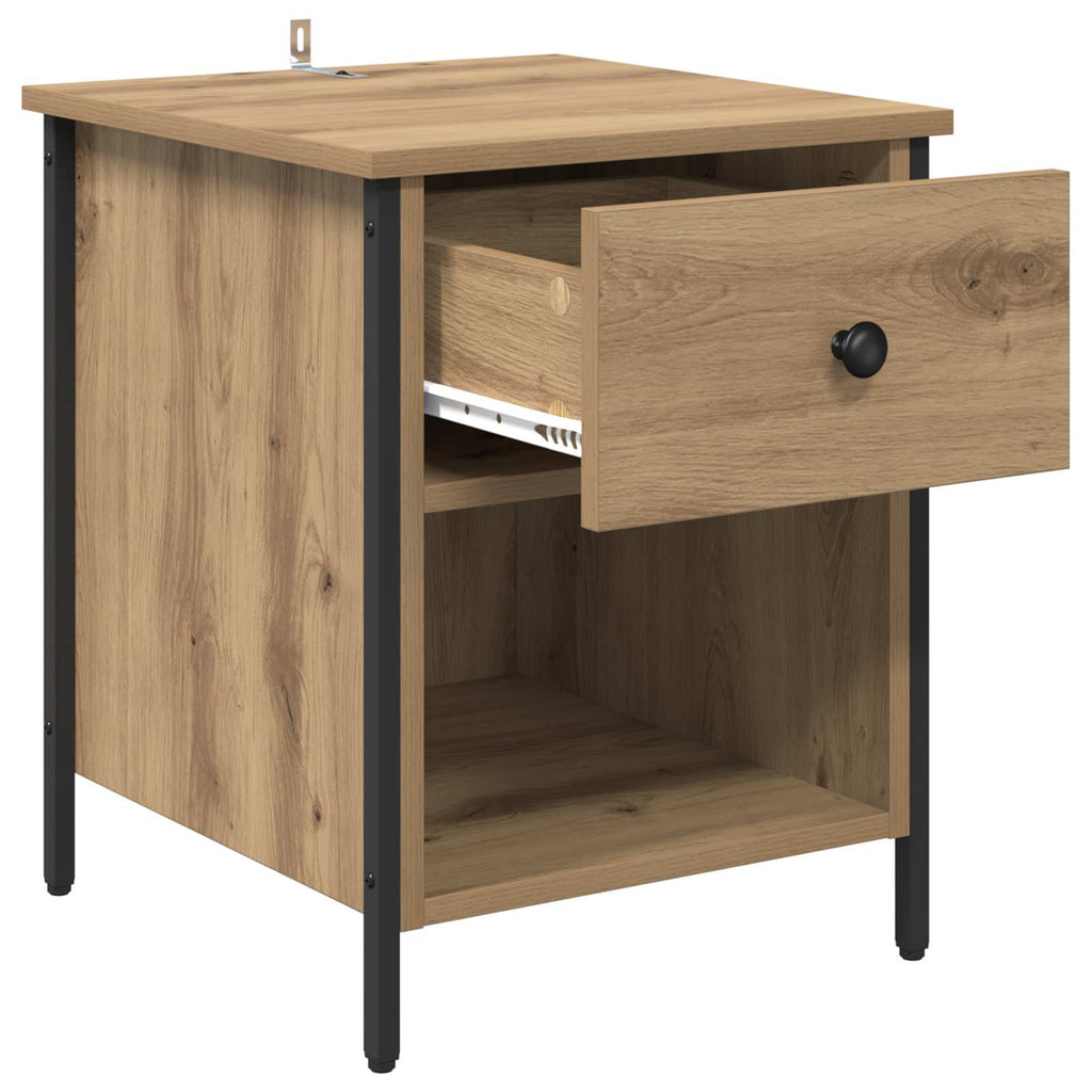 Armario de Noche 2 pcs Roble artesanal 40 x 42 x 50 cm