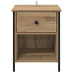 Armario de Noche 2 pcs Roble artesanal 40 x 42 x 50 cm