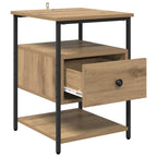 Armario de Noche 2 pcs Roble artesanal 40 x 42 x 56 cm