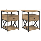 Armario de Noche 2 pcs Roble artesanal 40 x 42 x 55 cm