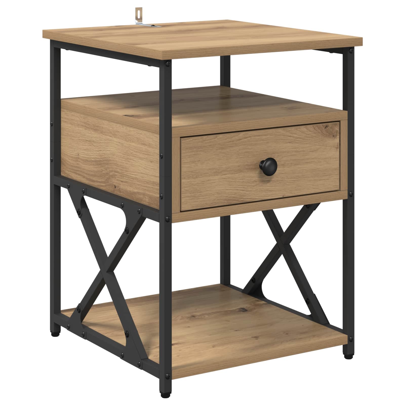 Armario de Noche 2 pcs Roble artesanal 40 x 42 x 55 cm