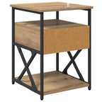 Armario de Noche 2 pcs Roble artesanal 40 x 42 x 55 cm