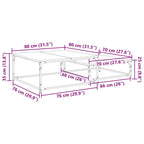 Mesa de Café 2 pcs Madera envejecida Madera de ingeniería