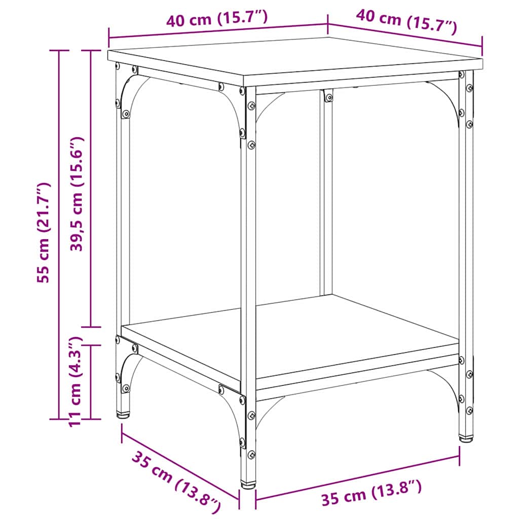 Mesa de Café Madera Vieja 40 x 40 x 55 cm Madera contrachapada