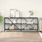 Mesa Consola con estante Roble artesanal 160 x 30 x 75 cm