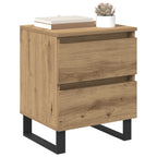 Armario de Noche 2 pcs Roble artesanal 40 x 35 x 50 cm