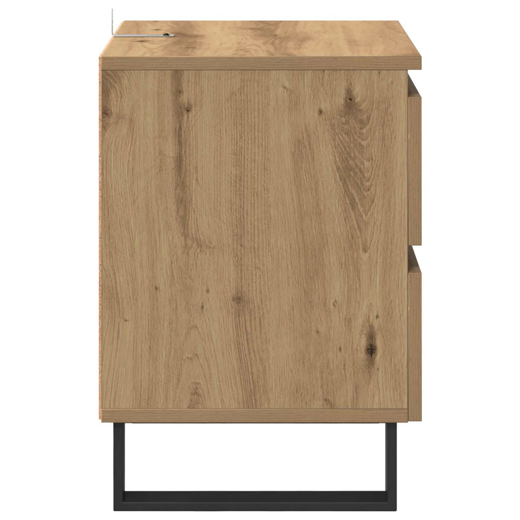 Armario de Noche 2 pcs Roble artesanal 40 x 35 x 50 cm