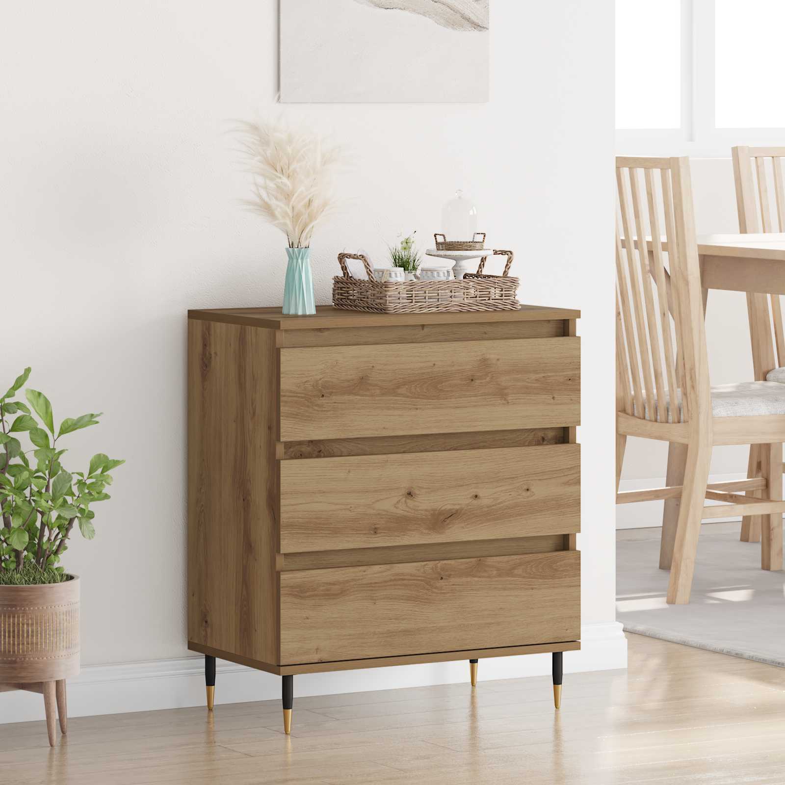 Vitrina Roble artesanal 60 x 35 x 70 cm Madera contrachapada