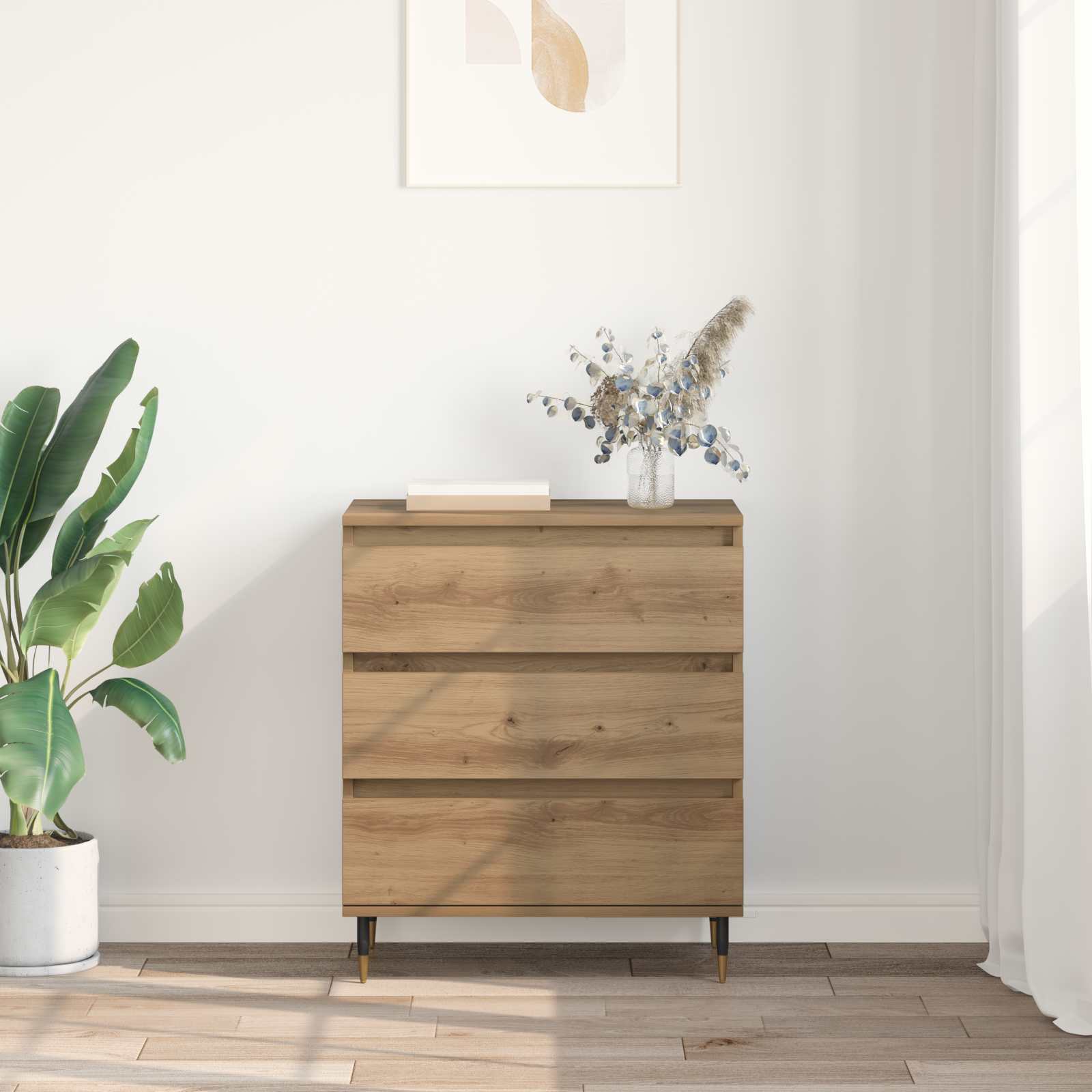 Vitrina Roble artesanal 60 x 35 x 70 cm Madera contrachapada