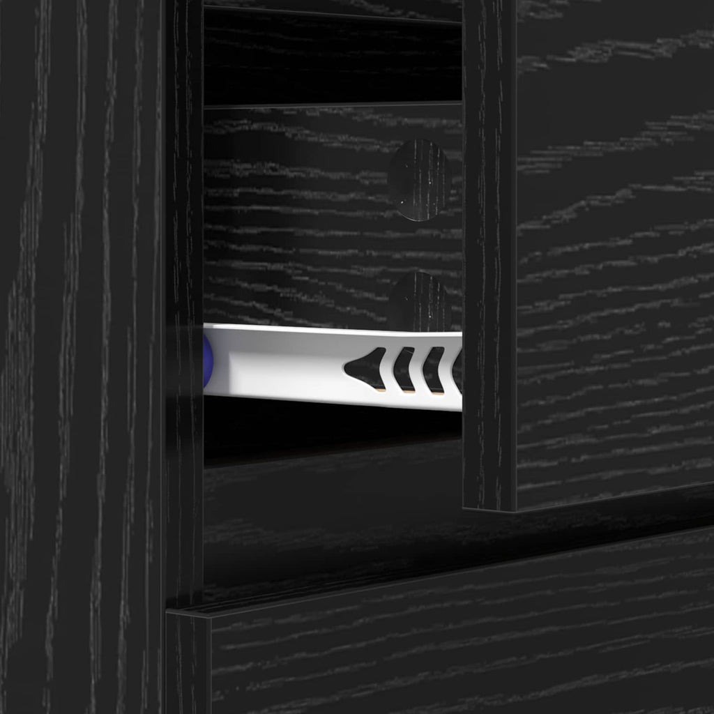 Vitrina Roble Negro 60 x 35 x 70 cm Madera contrachapada