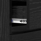 Vitrina Roble Negro 60 x 35 x 70 cm Madera contrachapada