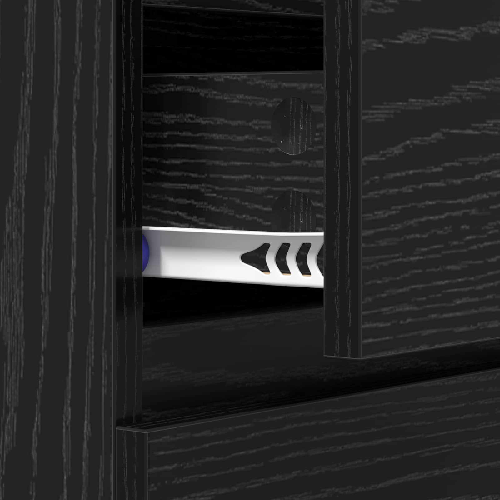 Vitrina Roble Negro 60 x 35 x 70 cm Madera contrachapada