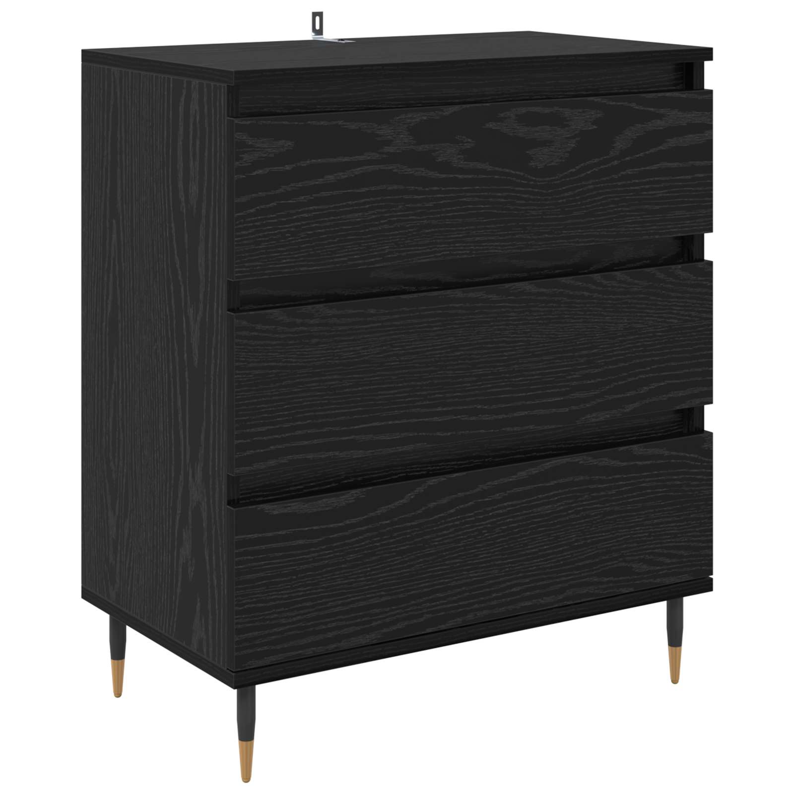 Vitrina Roble Negro 60 x 35 x 70 cm Madera contrachapada