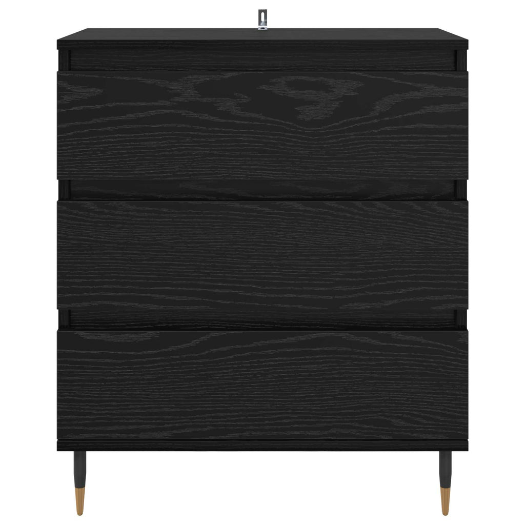 Vitrina Roble Negro 60 x 35 x 70 cm Madera contrachapada