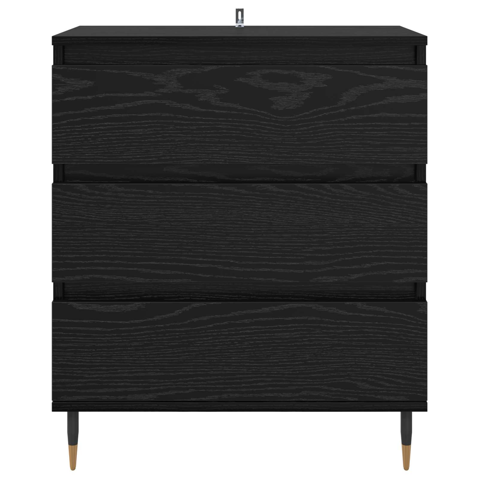 Vitrina Roble Negro 60 x 35 x 70 cm Madera contrachapada