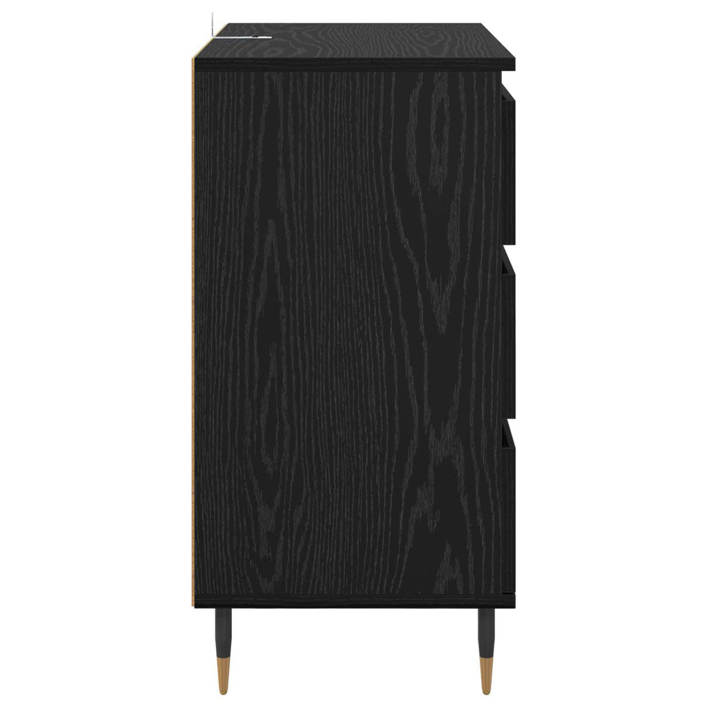 Vitrina Roble Negro 60 x 35 x 70 cm Madera contrachapada