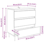 Vitrina Roble Negro 60 x 35 x 70 cm Madera contrachapada