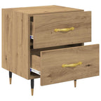 Armario de Noche 2 pcs Roble artesanal 40 x 35 x 47,5 cm