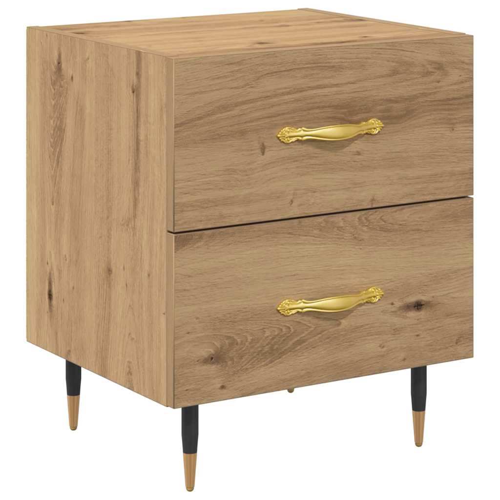Armario de Noche 2 pcs Roble artesanal 40 x 35 x 47,5 cm