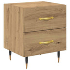 Armario de Noche 2 pcs Roble artesanal 40 x 35 x 47,5 cm