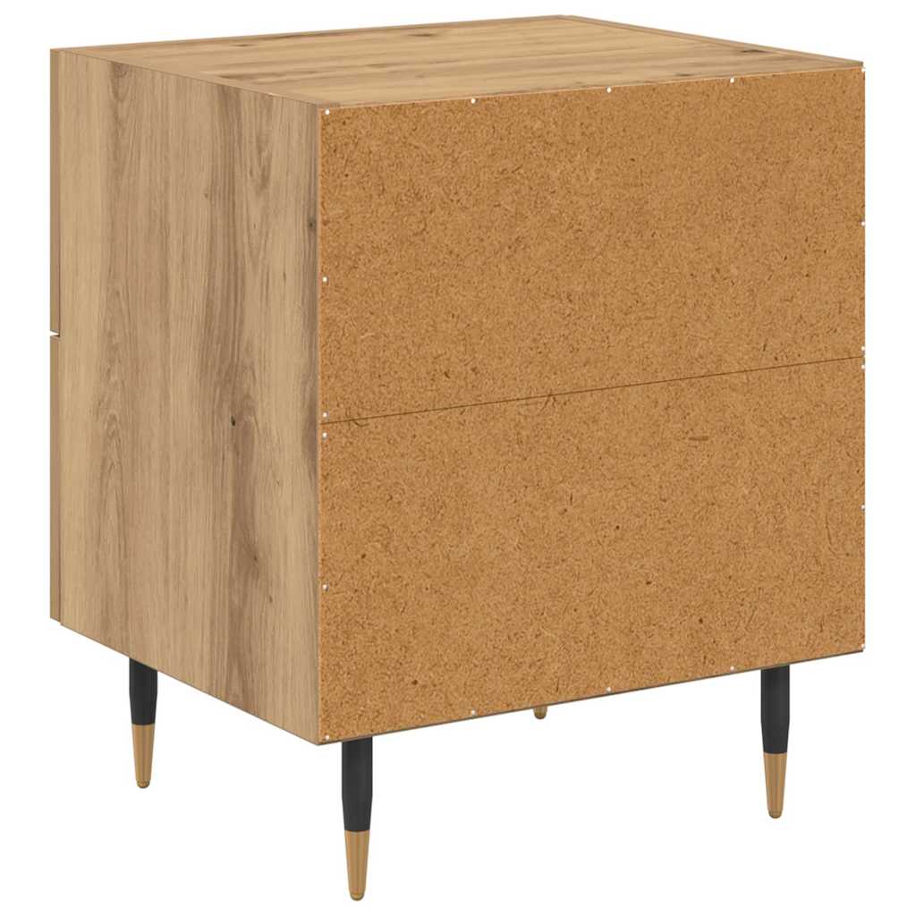 Armario de Noche 2 pcs Roble artesanal 40 x 35 x 47,5 cm