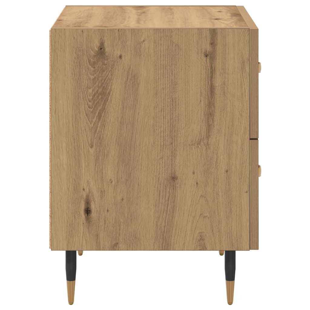 Armario de Noche 2 pcs Roble artesanal 40 x 35 x 47,5 cm