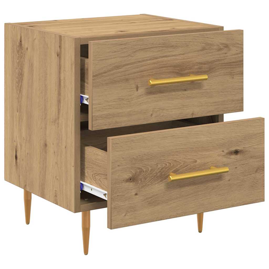 Armario de Noche 2 pcs Roble artesanal 40 x 35 x 47,5 cm