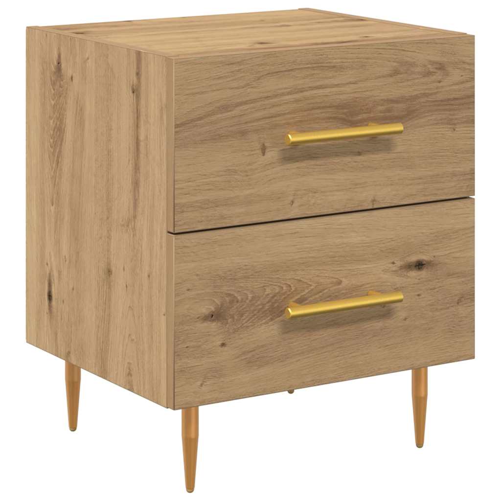 Armario de Noche 2 pcs Roble artesanal 40 x 35 x 47,5 cm
