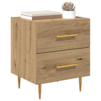 Armario de Noche 2 pcs Roble artesanal 40 x 35 x 47,5 cm