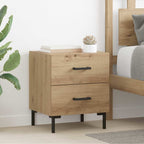 Armario de Noche 2 pcs Roble artesanal 40 x 35 x 47,5 cm