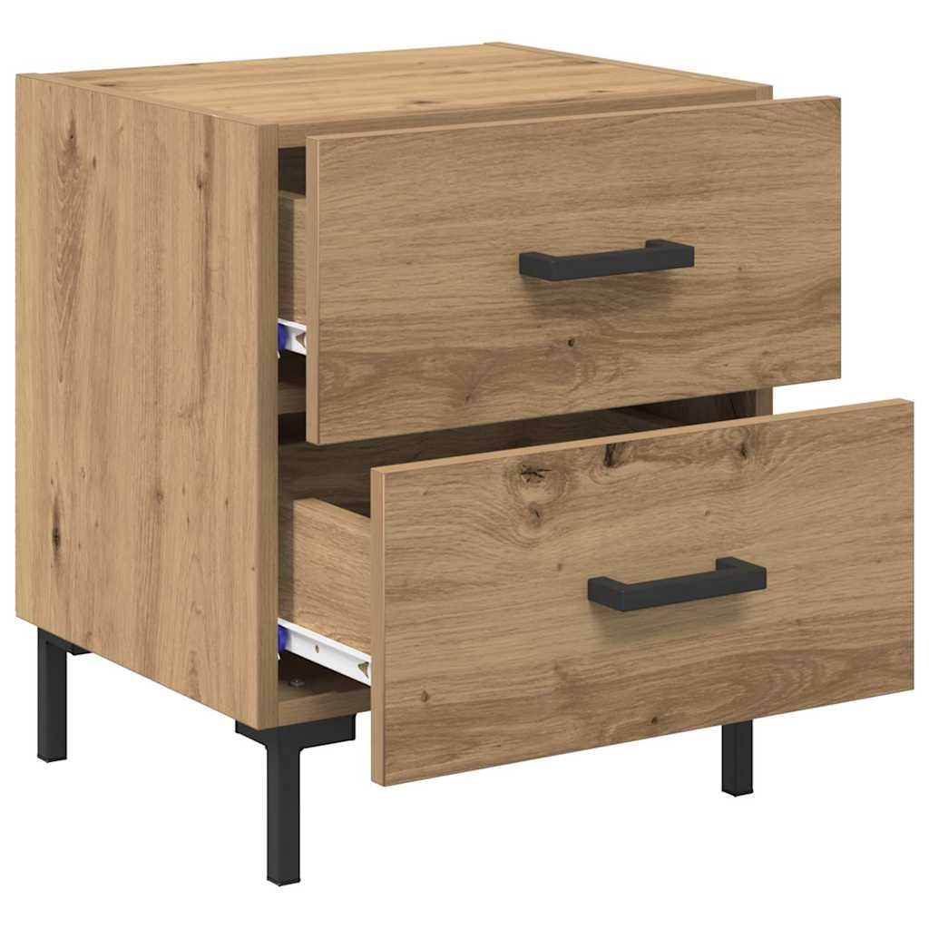 Armario de Noche 2 pcs Roble artesanal 40 x 35 x 47,5 cm