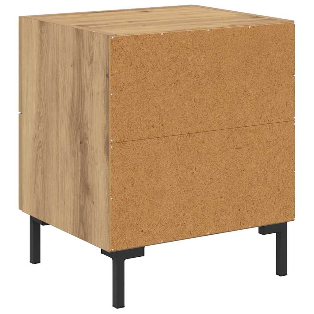 Armario de Noche 2 pcs Roble artesanal 40 x 35 x 47,5 cm