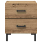Armario de Noche 2 pcs Roble artesanal 40 x 35 x 47,5 cm