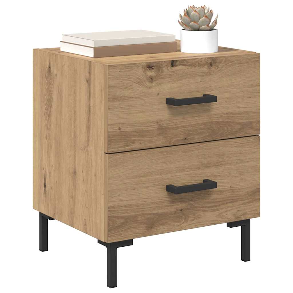 Armario de Noche 2 pcs Roble artesanal 40 x 35 x 47,5 cm