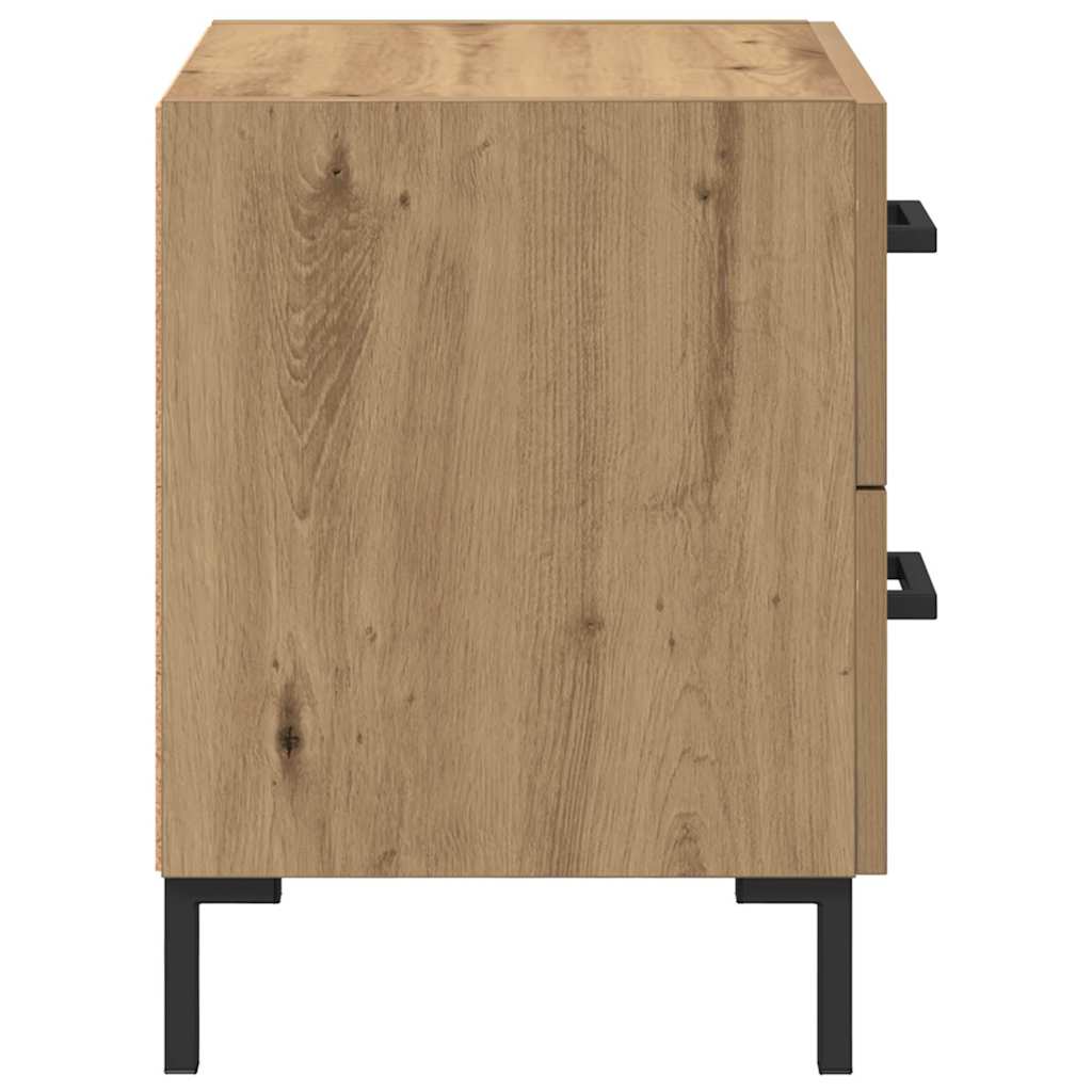 Armario de Noche 2 pcs Roble artesanal 40 x 35 x 47,5 cm