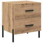 Armario de Noche 2 pcs Roble artesanal 40 x 35 x 47,5 cm