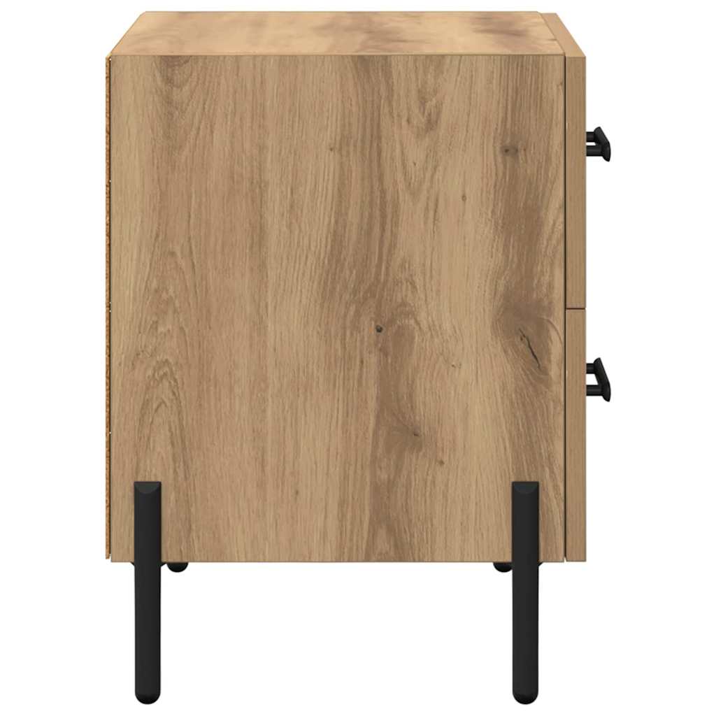 Armario de Noche 2 pcs Roble artesanal 40 x 35 x 47,5 cm