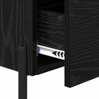 Armario de Noche con cajón 2 pcs Roble Negro 40 x 35 x 47,5 cm