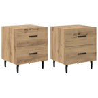 Armario de Noche 2 pcs Roble artesanal 40 x 35 x 47,5 cm