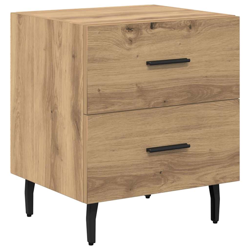 Armario de Noche 2 pcs Roble artesanal 40 x 35 x 47,5 cm