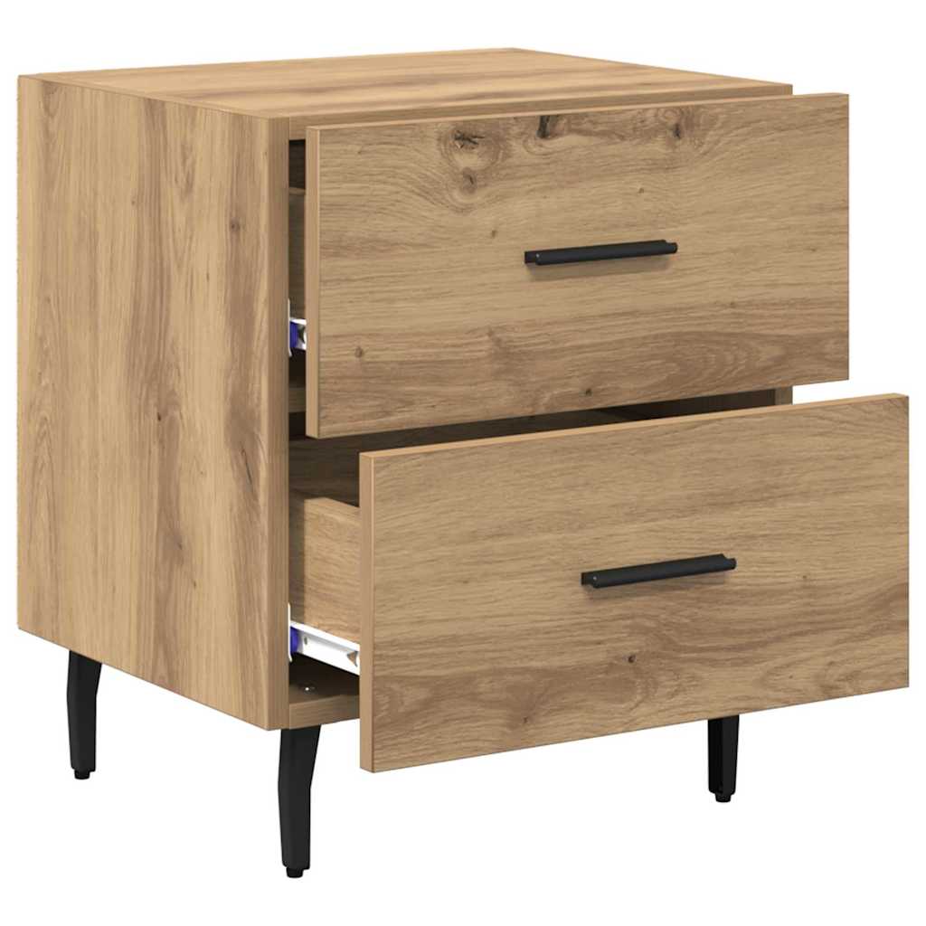 Armario de Noche 2 pcs Roble artesanal 40 x 35 x 47,5 cm