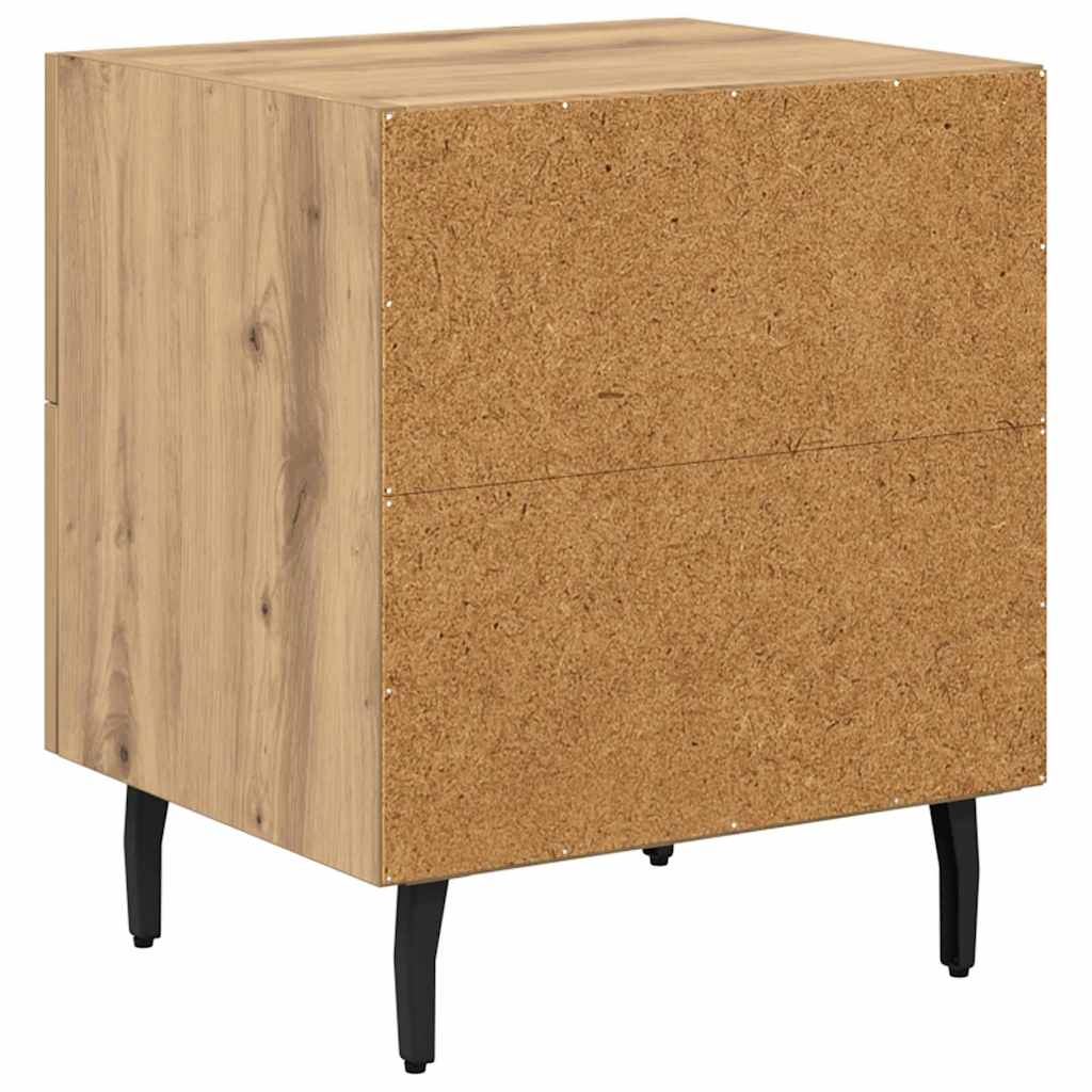 Armario de Noche 2 pcs Roble artesanal 40 x 35 x 47,5 cm