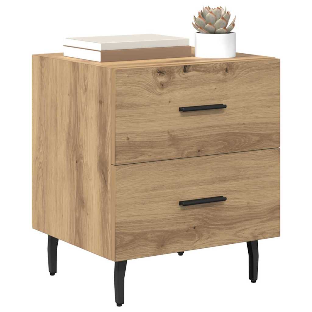 Armario de Noche 2 pcs Roble artesanal 40 x 35 x 47,5 cm